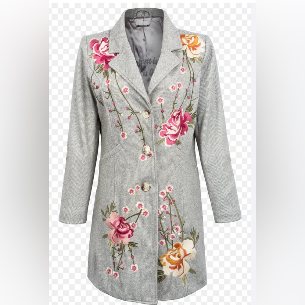 Paparazzi Embroidered Twill Blazer Coat